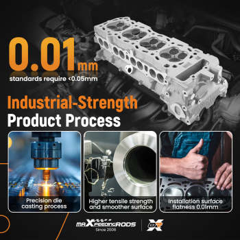 Full Cylinder Head w/Bolts compatible for Toyota Hilux compatible for LandCruiser Prado 2.7L 3RZ-FE 8 port