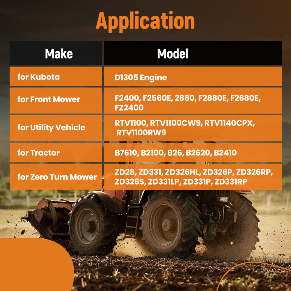 Complete Engine Cylinder Head w/ Valves compatible for Kubota D1305 FZ2400 F3060 F3060-R