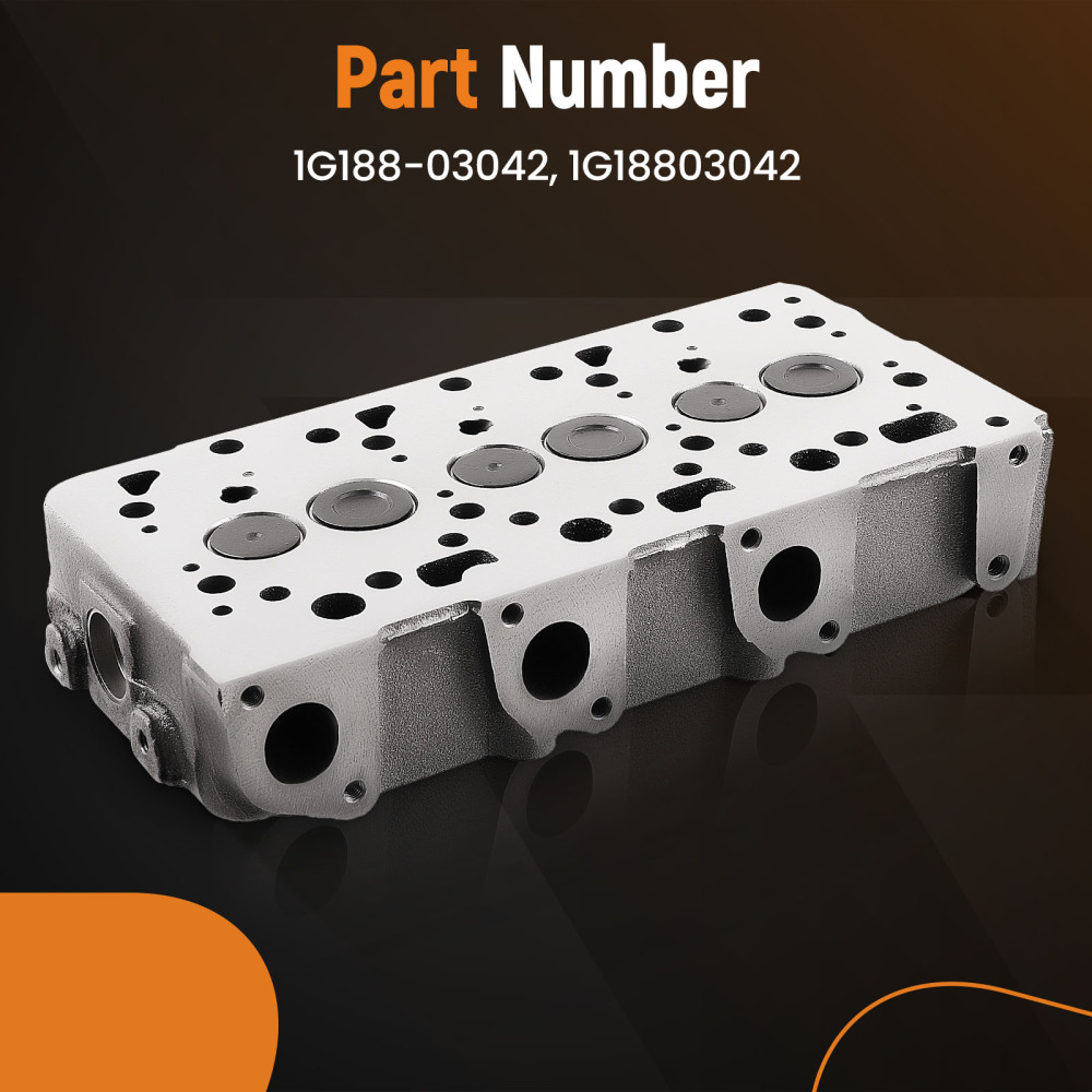 Complete Engine Cylinder Head w/ Valves compatible for Kubota D1305 FZ2400 F3060 F3060-R