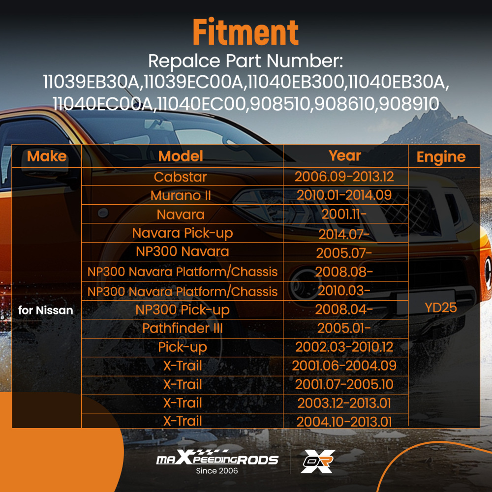 YD25 Complete Cylinder Head compatible for Nissan Navara D40 D22 Pathfinder R51 11039EB30A