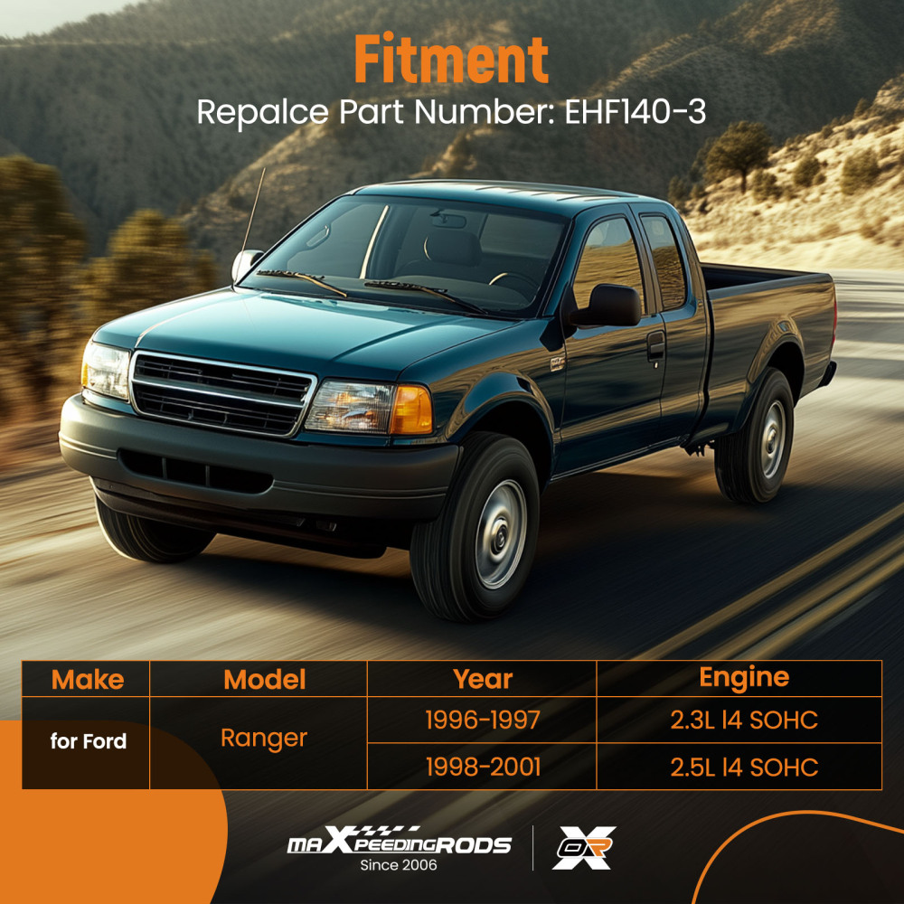 1x Bare Cylinder Head EHF140-3 compatible for Ford Ranger 2.3L VIN A 1996-1997 2.5L VIN C