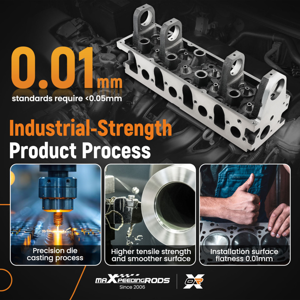 1x Bare Cylinder Head EHF140-3 compatible for Ford Ranger 2.3L VIN A 1996-1997 2.5L VIN C