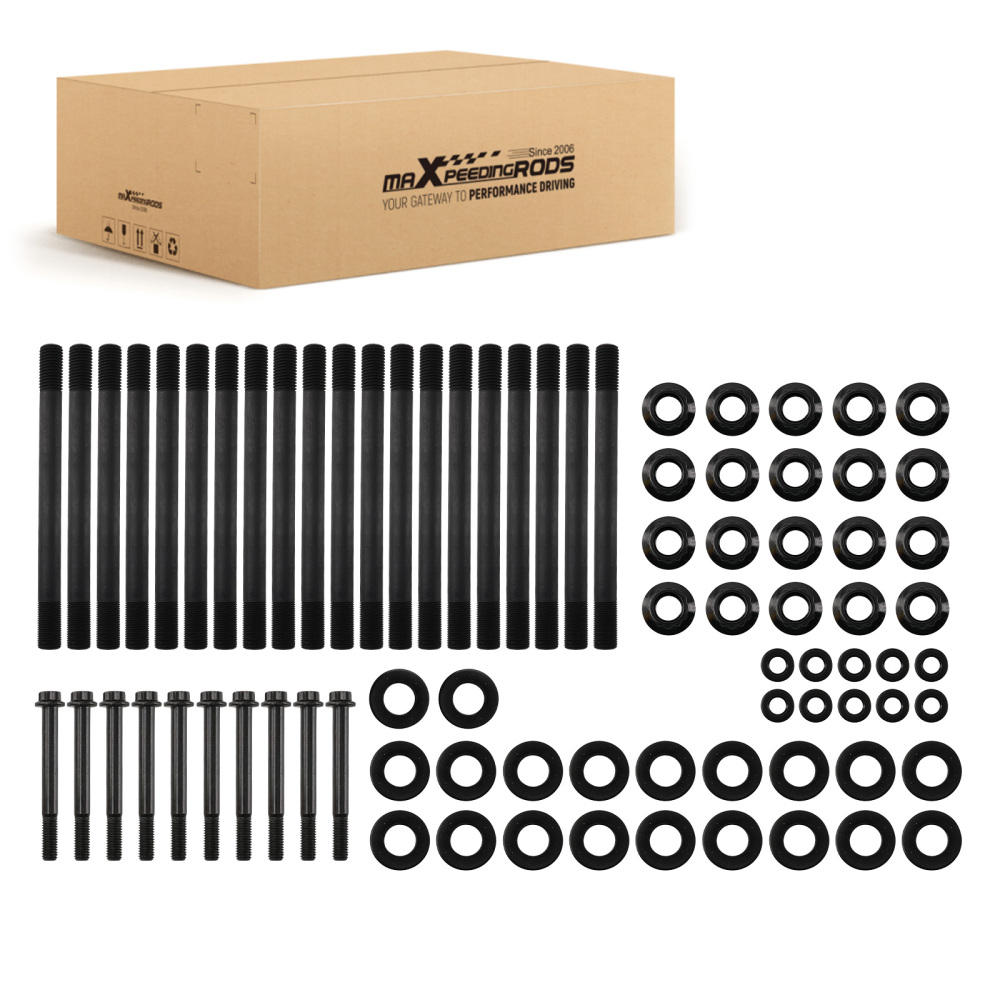 Black Oxide Head Stud Kit compatible for Ford F-250/F-350 6.4L Diesel 2008-2010 250-4203