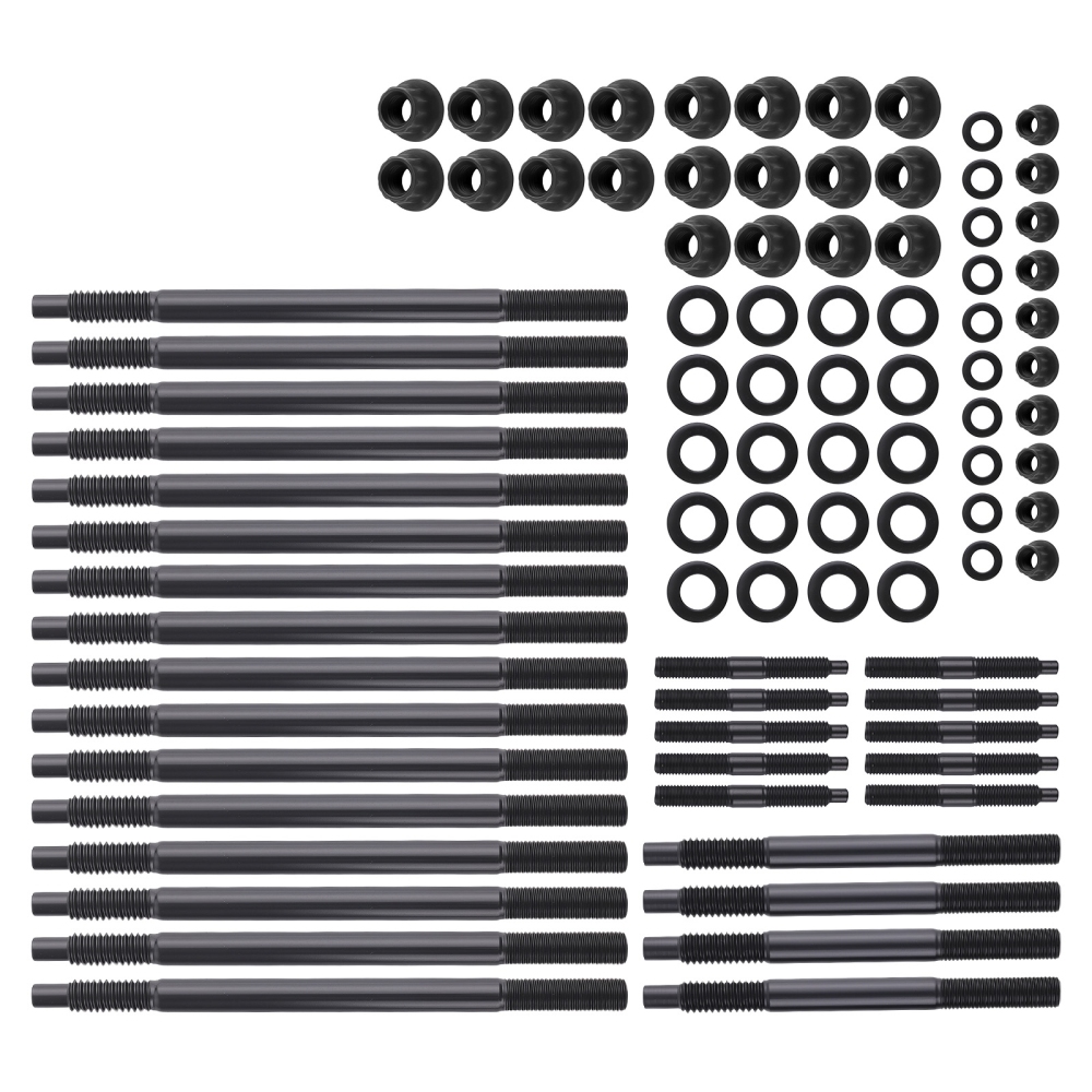 12-Point Cylinder Gasket Head Stud Kit Bolts Nut compatible for Chevy Camaro Silverado