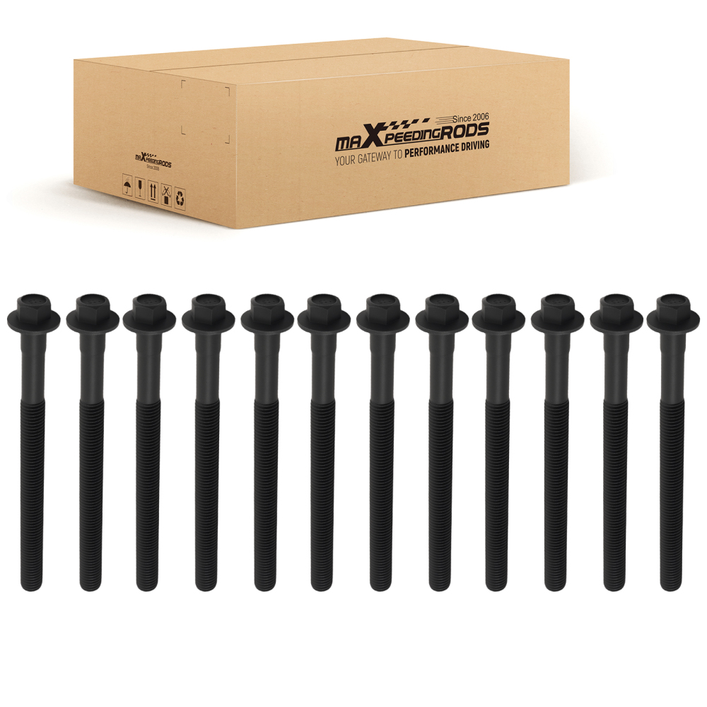 12pcs Cylinder Head Bolts compatible for Volvo 850/S70/V70 2.4L 2.5L 1993-2000 6842347