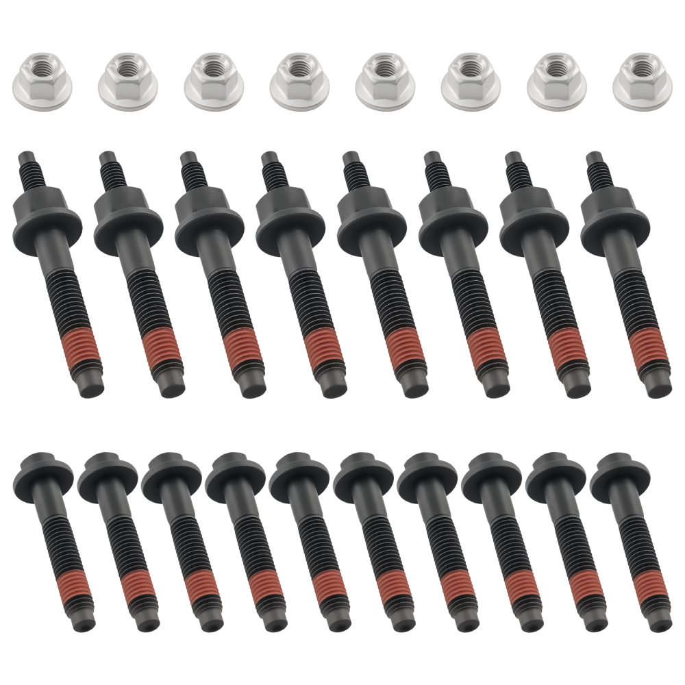 Exhaust Manifold Bolt Stud Nut Kit compatible for Dodge Ram 1500 compatible for Chrysler Aspen 4.7L V8