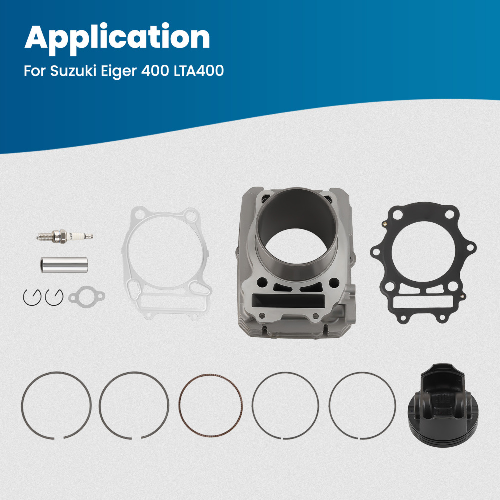 Cylinder Piston Gasket Top End Kit compatible for Suzuki Eiger 400 LTA400 2x4 2002-2007