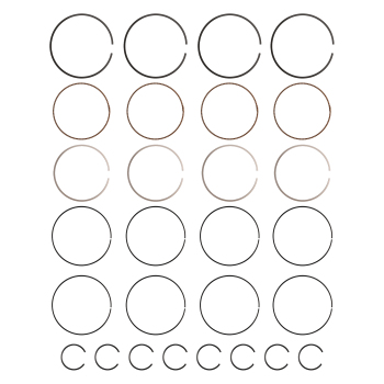 4PC Piston Ring Set compatible for Toyota Camry Corolla 2.4L 13251-0H030 2007-2011 DOHC