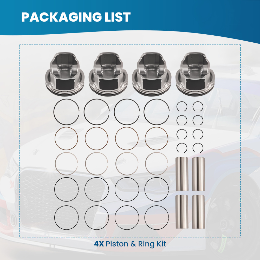 4PC Piston Ring Set compatible for Toyota Camry Corolla 2.4L 13251-0H030 2007-2011 DOHC