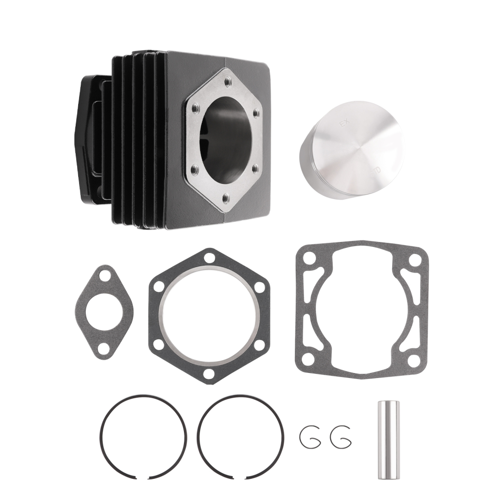 Cylinder Piston Gaskets Top End Rebuild Kit compatible for EZGO 2 Cycle Gas compatible for Golf Cart 76-88
