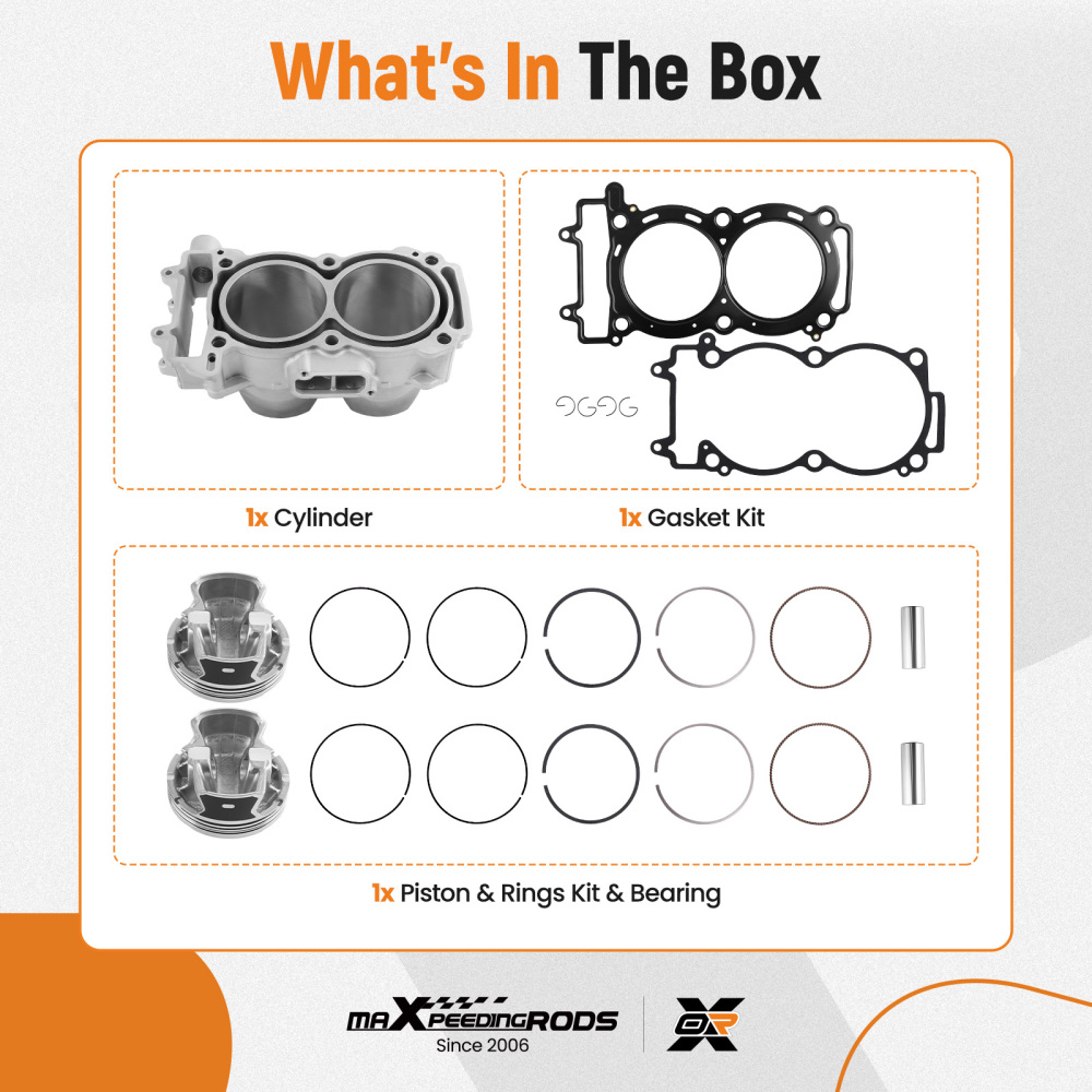 Cylinder Piston Kit compatible for Polaris RZR XP 900 RZR 4 900 2011-2014 3022278