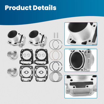 Front Rear Cylinder Piston Kit compatible for Can-Am Outlander 1000 MAX 2012-2020 4206235