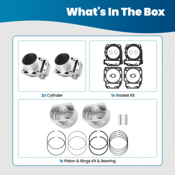 Front Rear Cylinder Piston Kit compatible for Can-Am Outlander 1000 MAX 2012-2020 4206235