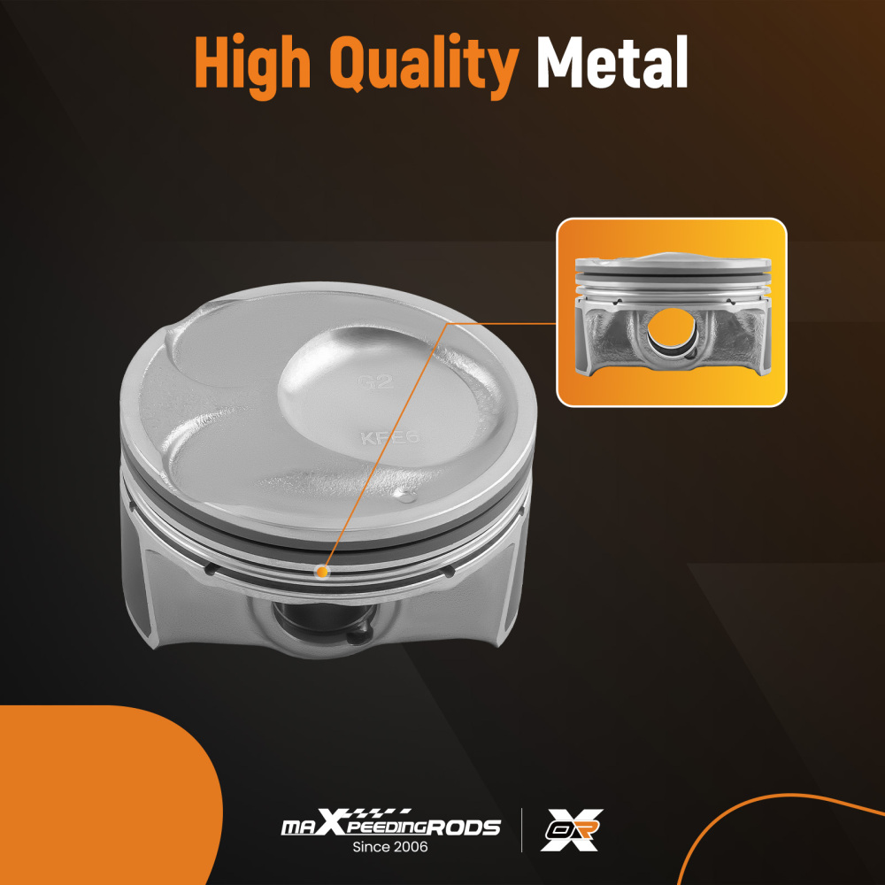 Engine Piston Kit Connecting Rod Main Bearings compatible for Hyundai Kia 2.0L 2014-2018