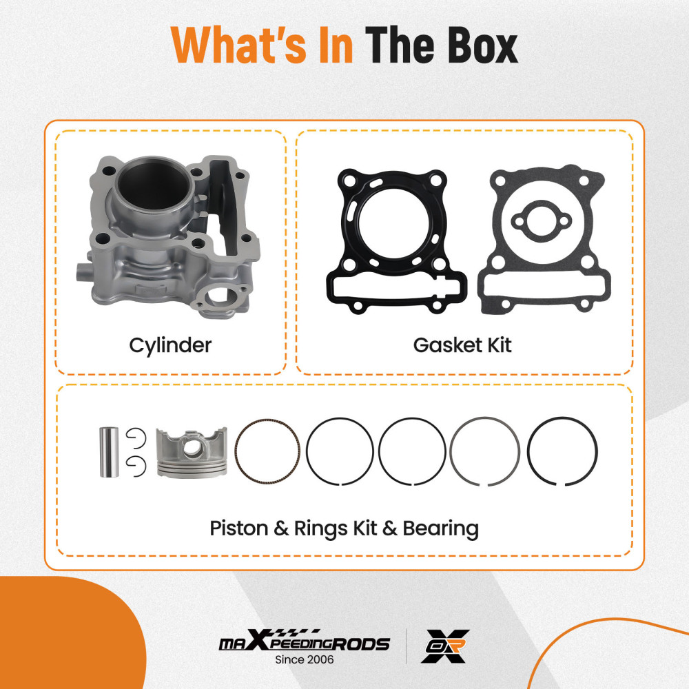 52mm Cylinder Barrel Piston Kit compatible for Yamaha X-MAX X Max 125 WR125 YZF-R 125 MT125