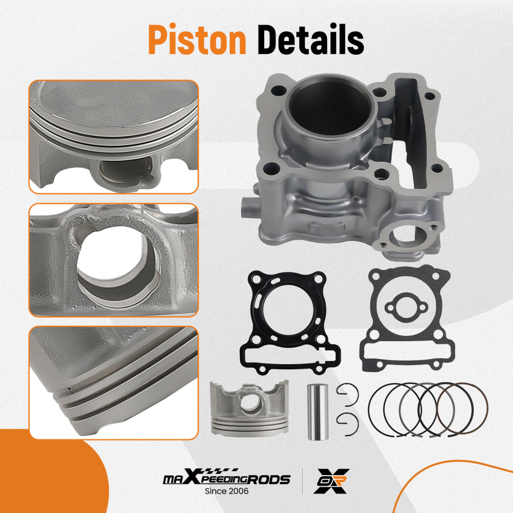 52mm Cylinder Barrel Piston Kit compatible for Yamaha X-MAX X Max 125 WR125 YZF-R 125 MT125