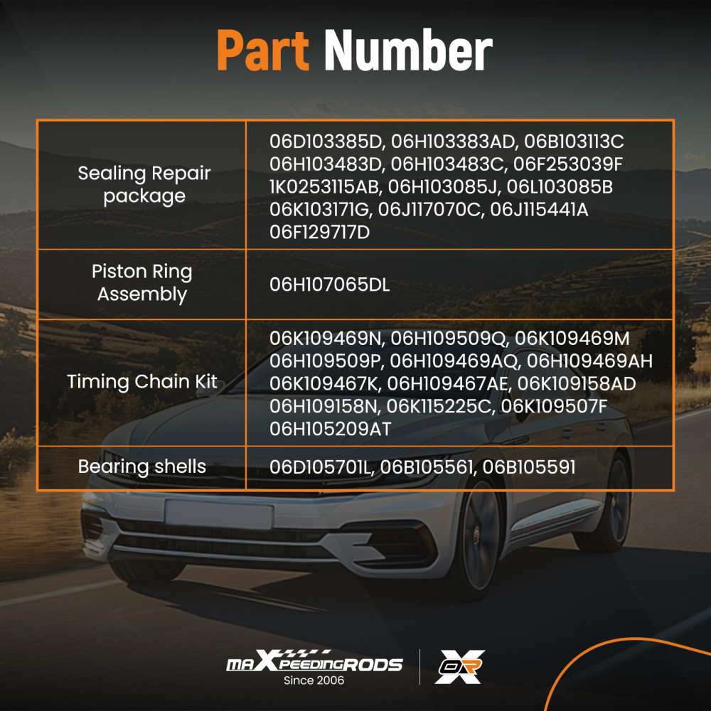 1.8T Engine Rebuild Overhaul Kit compatible for VW Passat compatible for Audi A4 A5 TT CDAA CDAB CDHA CDHB