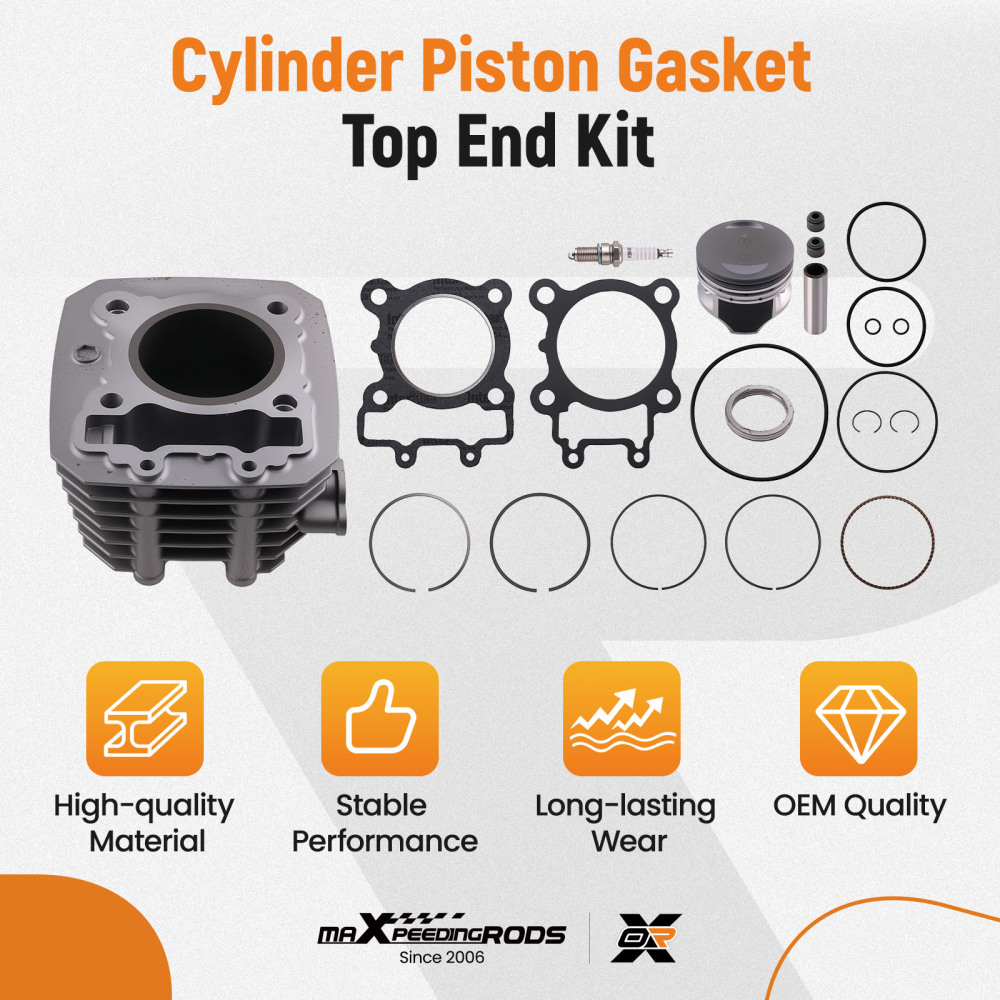 Engine Cylinder Piston Gasket Kit ATV For 2003-2011 compatible for KAWASAKI KLF250 A BAYOU 250