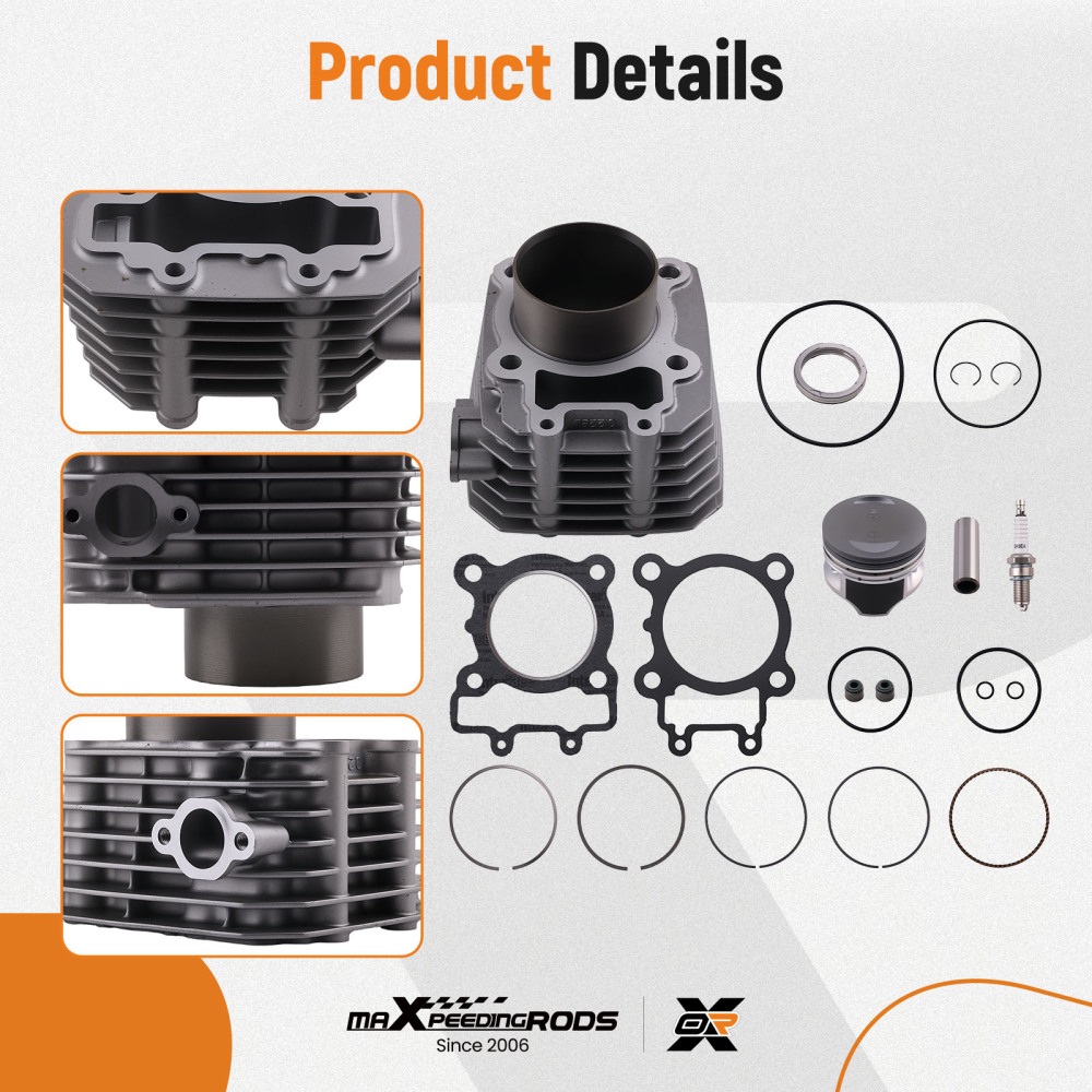 Engine Cylinder Piston Gasket Kit ATV For 2003-2011 compatible for KAWASAKI KLF250 A BAYOU 250