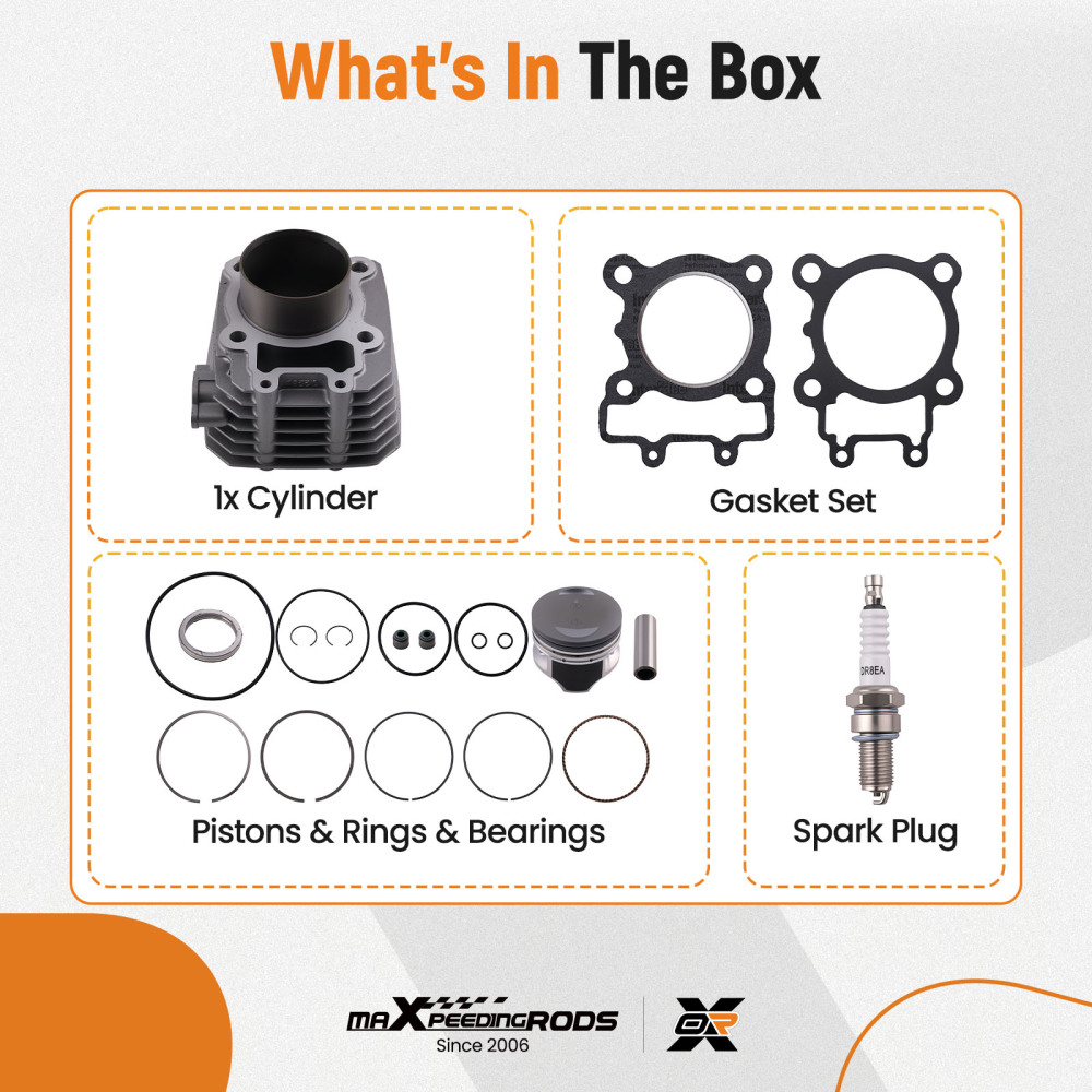 Engine Cylinder Piston Gasket Kit ATV For 2003-2011 compatible for KAWASAKI KLF250 A BAYOU 250