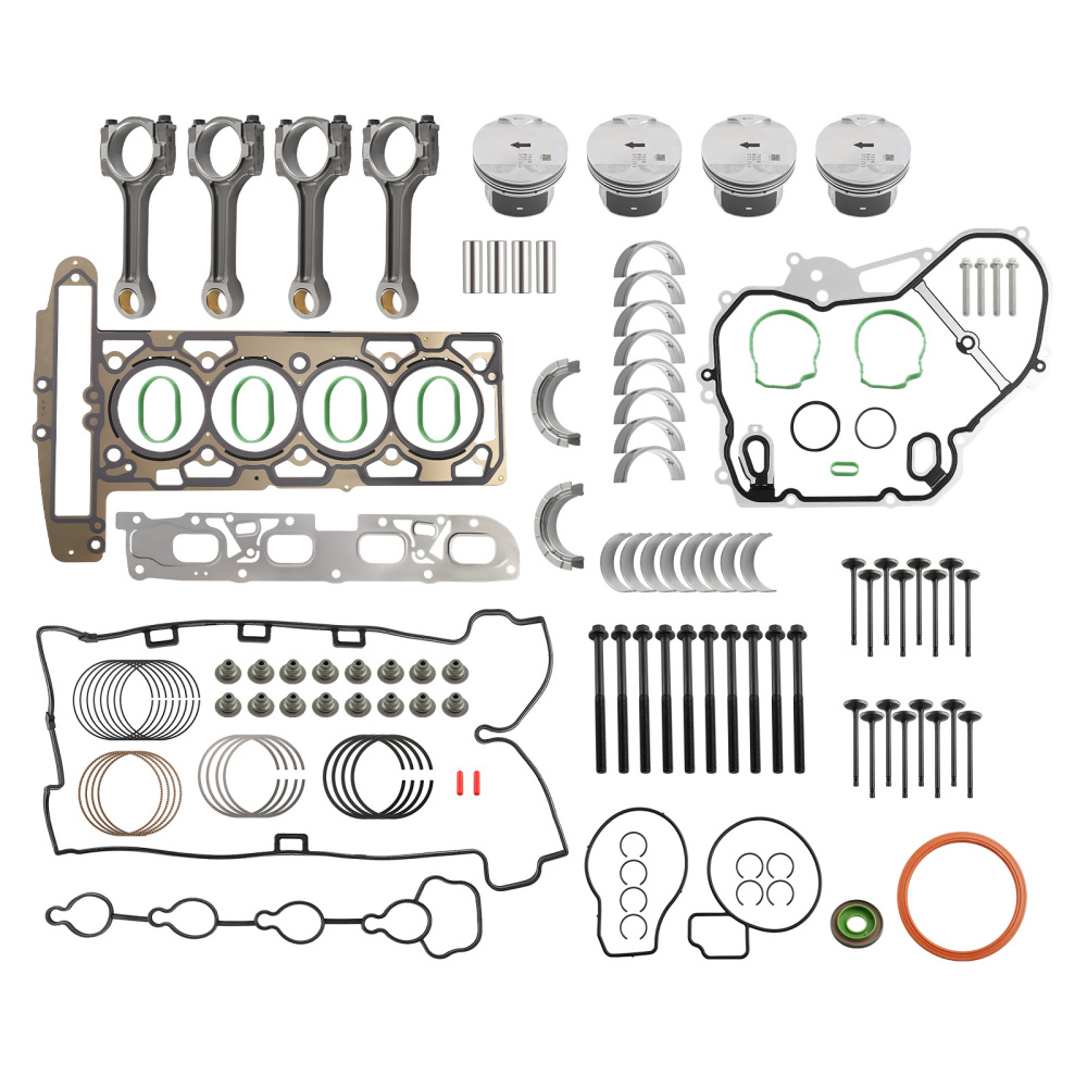 Engine Pistons Overhaul Rebuild Kit - Connect Rods compatible for Buick Chevrolet GMC 2.4L