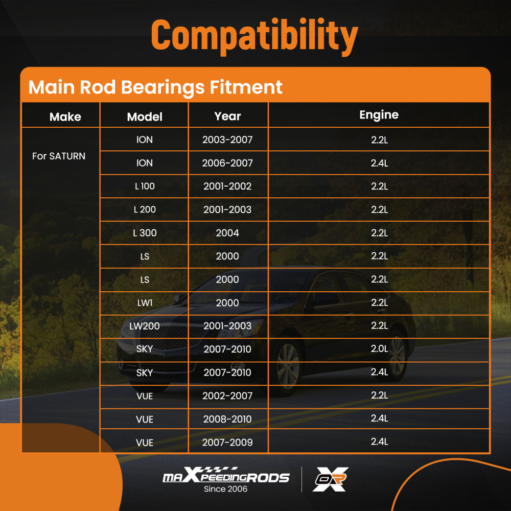 Engine Pistons Overhaul Rebuild Kit - Connect Rods compatible for Buick Chevrolet GMC 2.4L