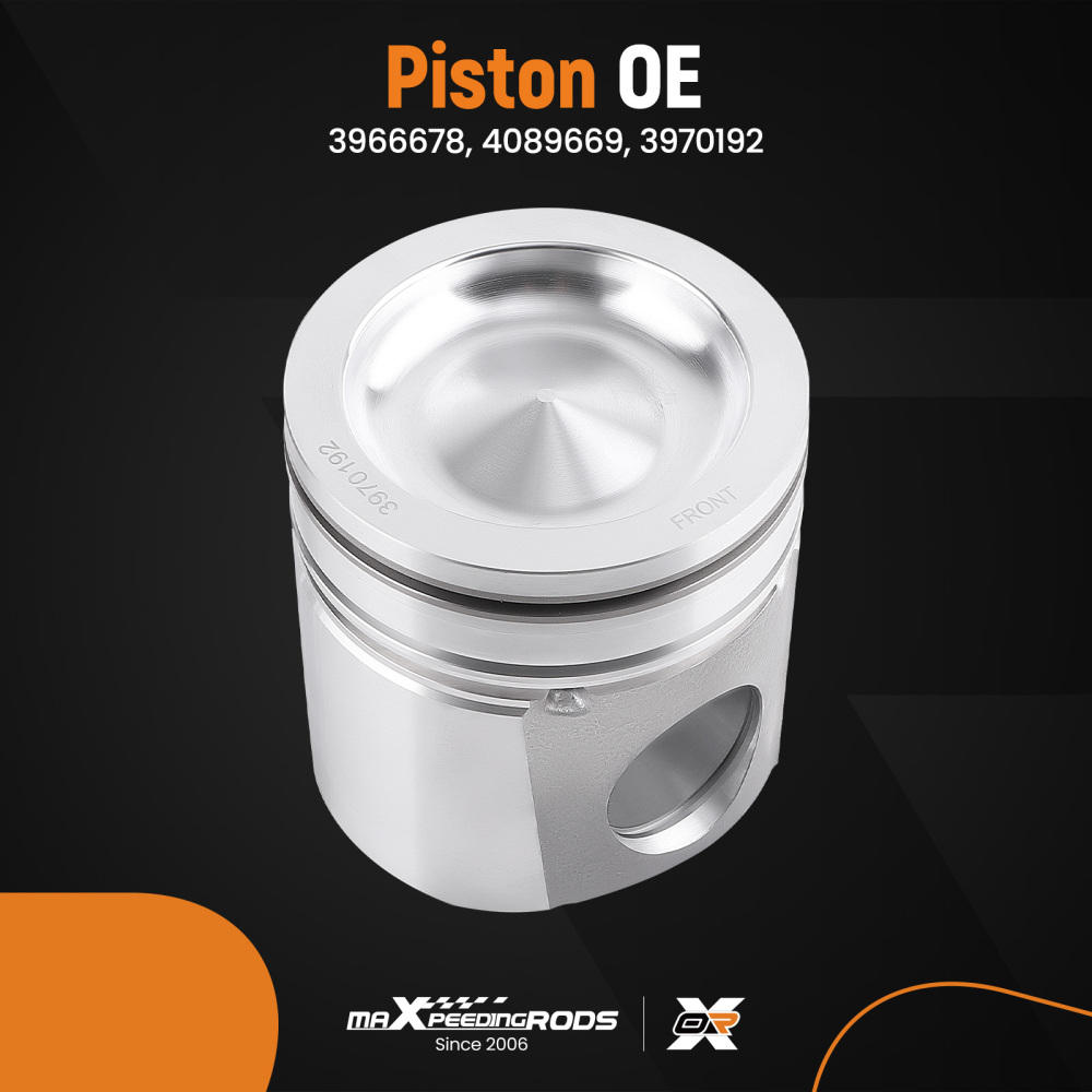 6x Piston + Ring Set For 2004-2006 compatible for Dodge Ram 5.9L compatible for Cummins 24V 4089669 3966678