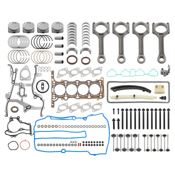 Engine Pistons Overhaul Rebuild Kit w/ Con Rods compatible for Chevy Cruze compatible for Buick 1.4T 11-16