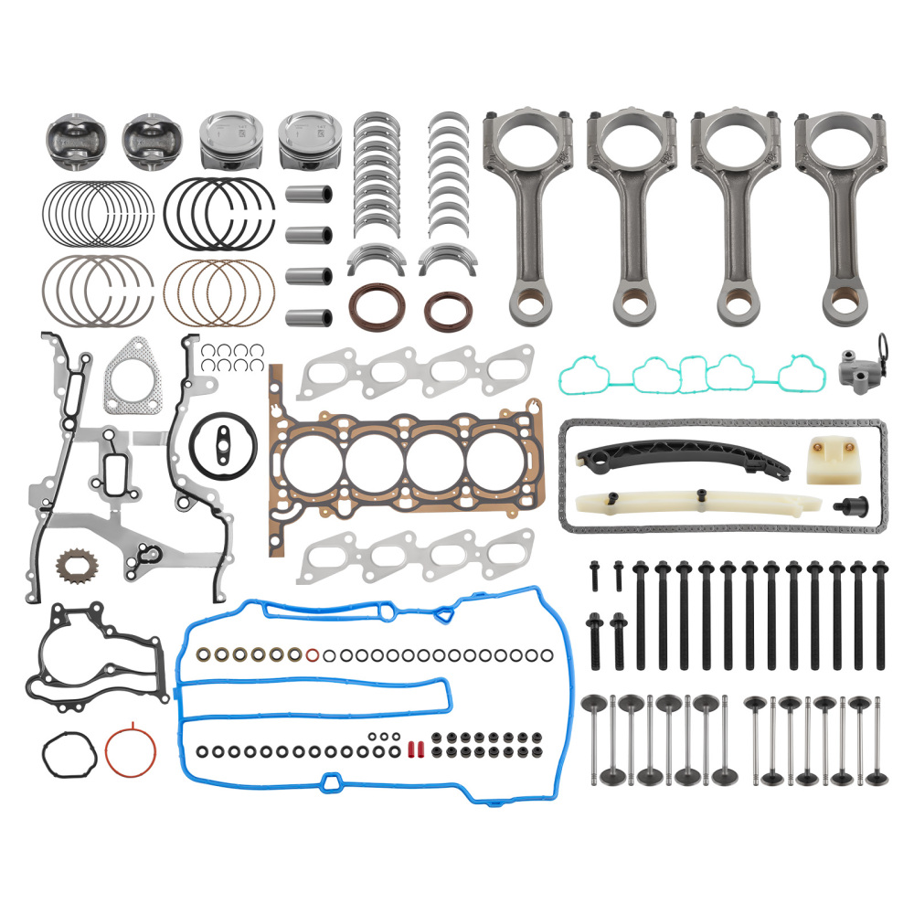Engine Pistons Overhaul Rebuild Kit w/ Con Rods compatible for Chevy Cruze compatible for Buick 1.4T 11-16