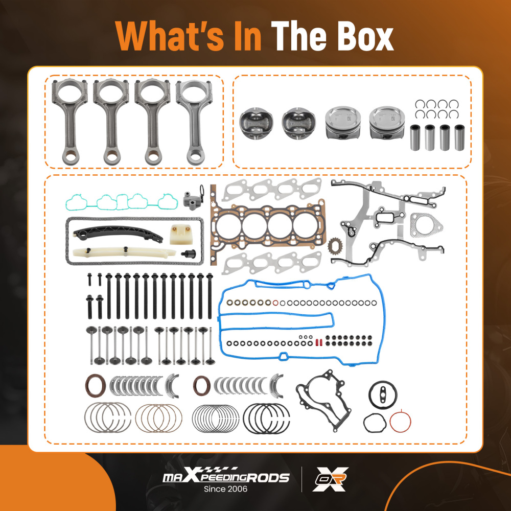 Engine Pistons Overhaul Rebuild Kit w/ Con Rods compatible for Chevy Cruze compatible for Buick 1.4T 11-16