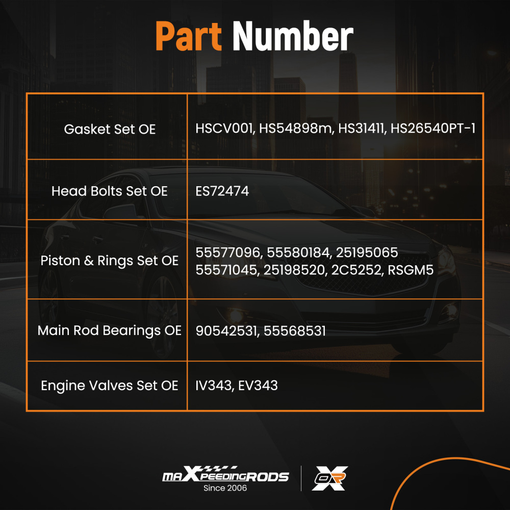 Engine Piston Head Gasket Bolts Kit compatible for Chevy Cruze Sonic compatible for Buick Trax 11-16 1.4L