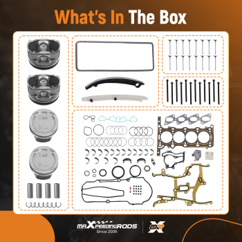 Engine Piston Head Gasket Bolts Kit compatible for Chevy Cruze Sonic compatible for Buick Trax 11-16 1.4L