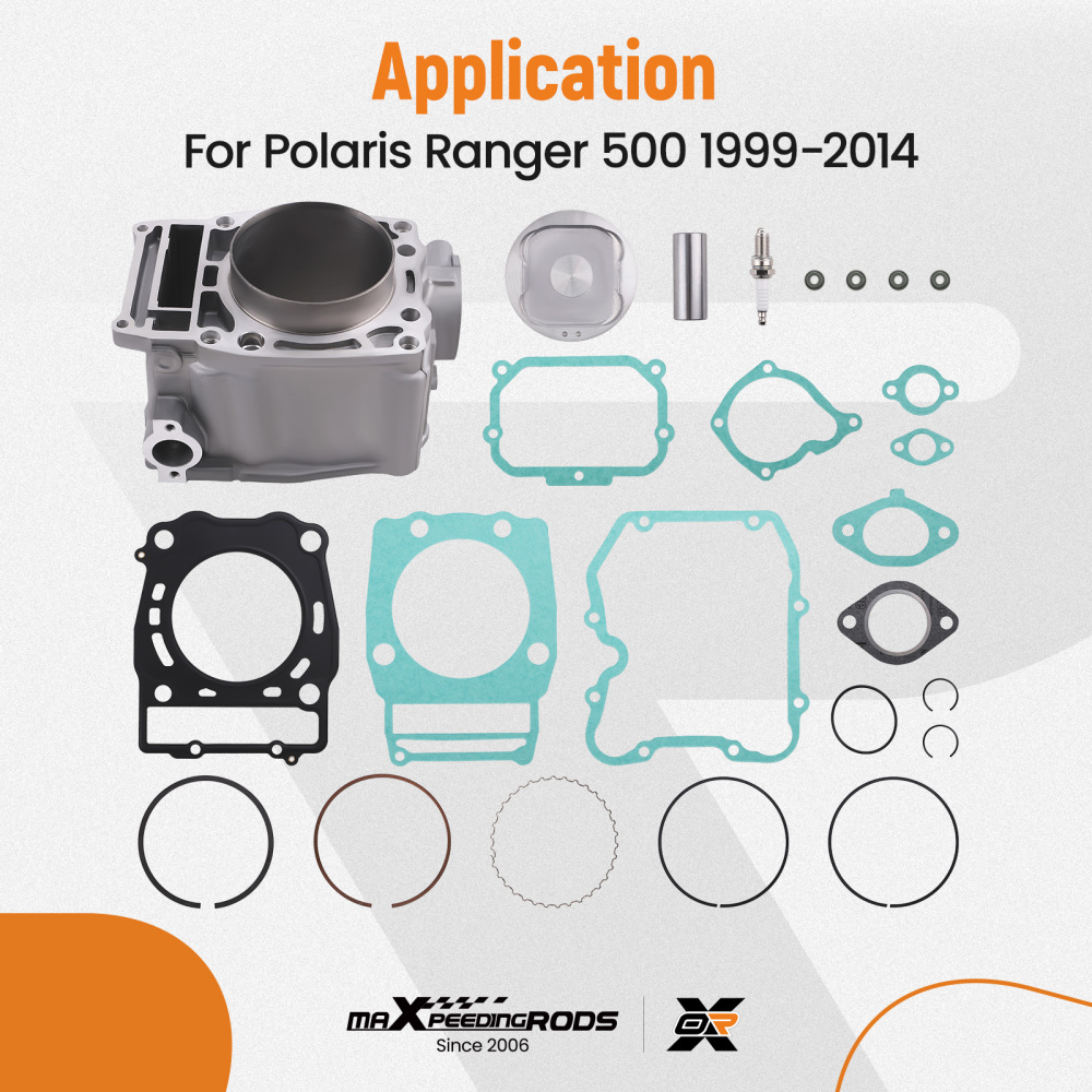 Cylinder Piston Top End Rebuild Set compatible for Polaris Sportsman Ranger 500 1999-2014