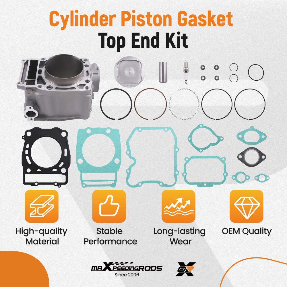 Cylinder Piston Top End Rebuild Set compatible for Polaris Sportsman Ranger 500 1999-2014