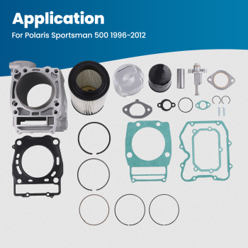 Cylinder Piston Gasket Top End Rebuild Kit Complete compatible for Polaris Sportsman 500 HO