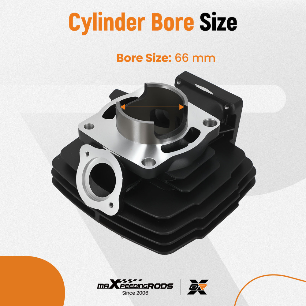 66mm Cylinder Piston Gasket Engine Rebuild Kit Set compatible for Yamaha DT175 MX175 78-14