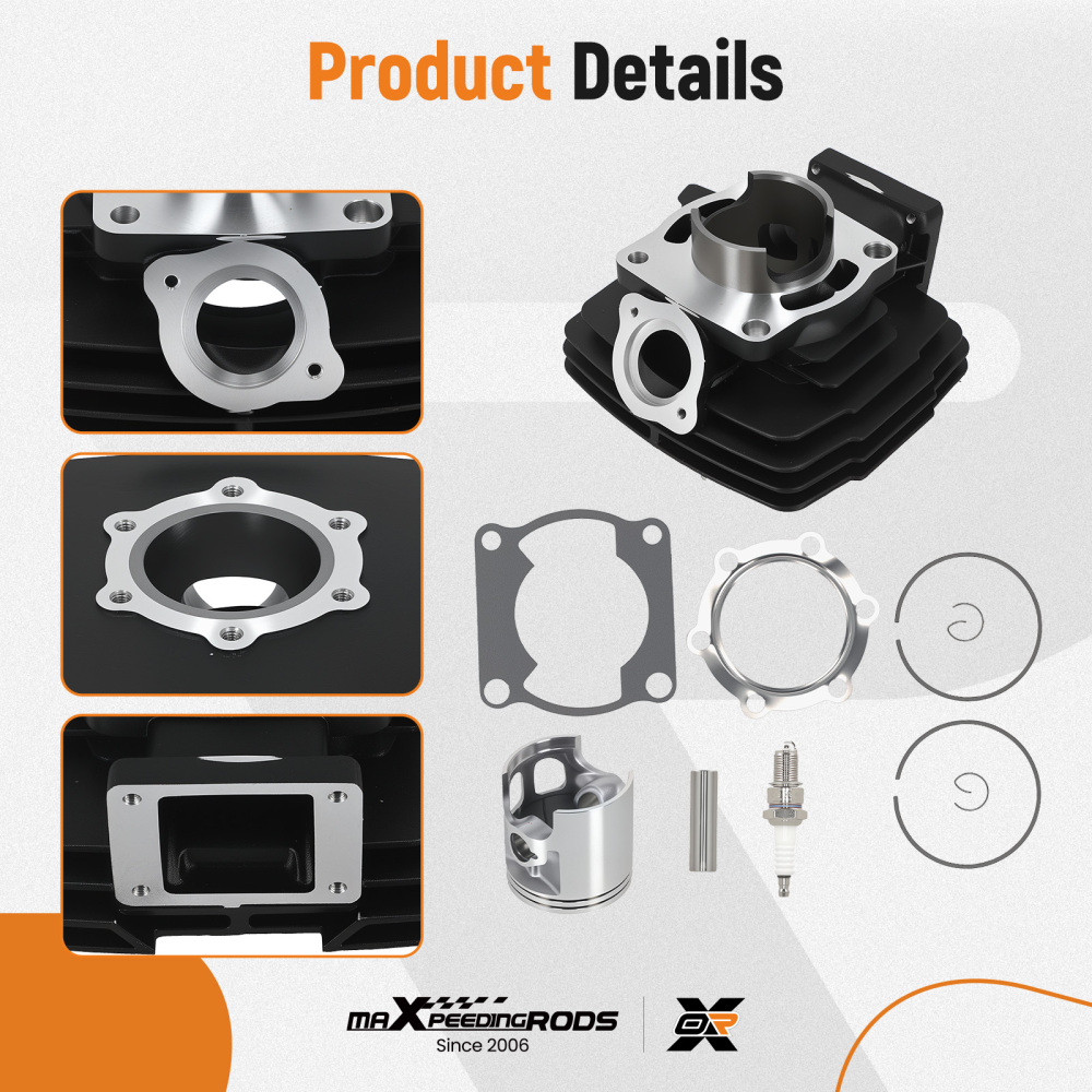 66mm Cylinder Piston Gasket Engine Rebuild Kit Set compatible for Yamaha DT175 MX175 78-14