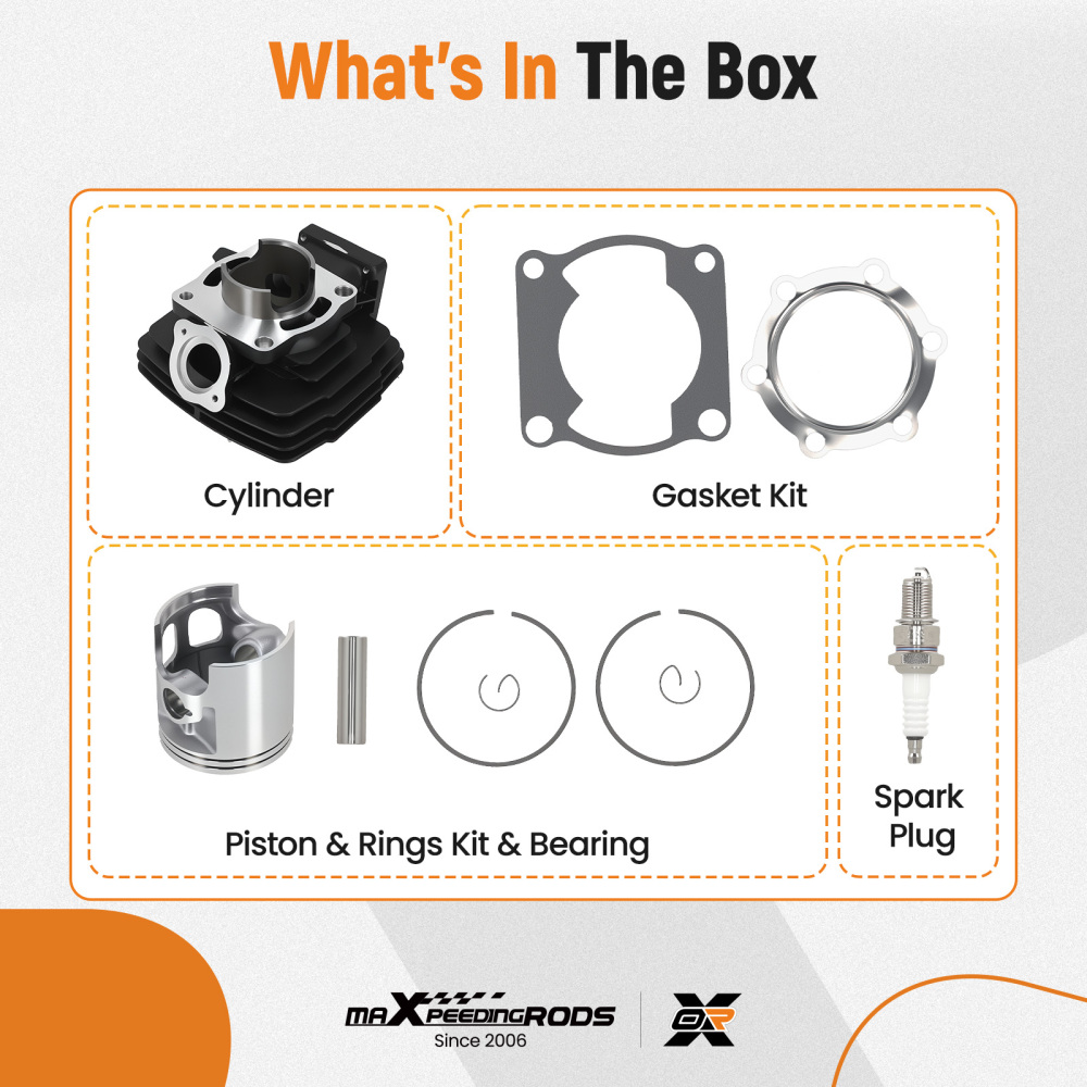 66mm Cylinder Piston Gasket Engine Rebuild Kit Set compatible for Yamaha DT175 MX175 78-14