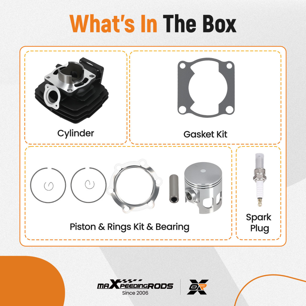 66mm Cylinder Piston Gasket Engine Rebuild Kit Set compatible for Yamaha DT175 MX175 78-14
