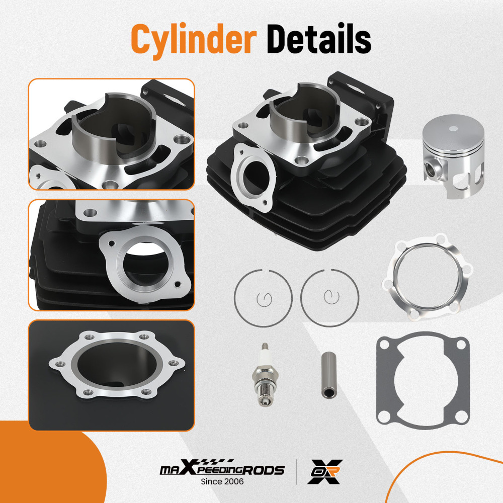 66mm Cylinder Piston Gasket Engine Rebuild Kit Set compatible for Yamaha DT175 MX175 78-14