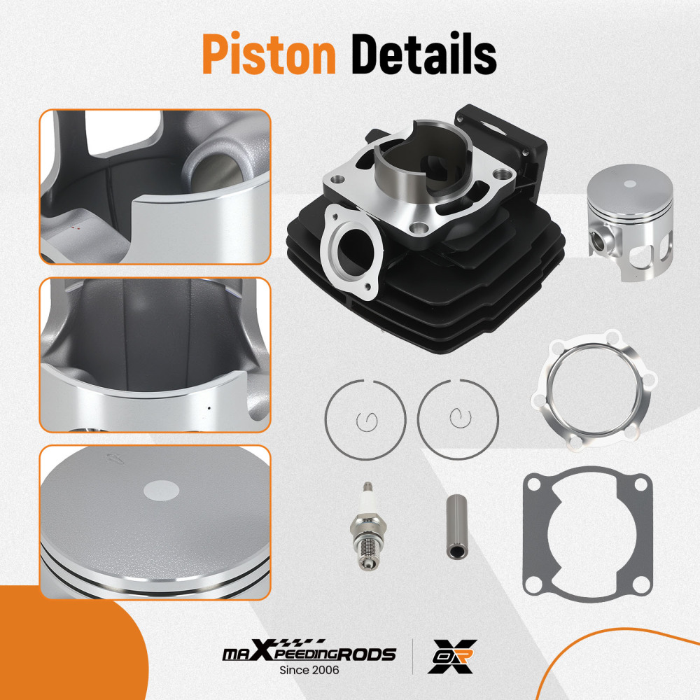 66mm Cylinder Piston Gasket Engine Rebuild Kit Set compatible for Yamaha DT175 MX175 78-14