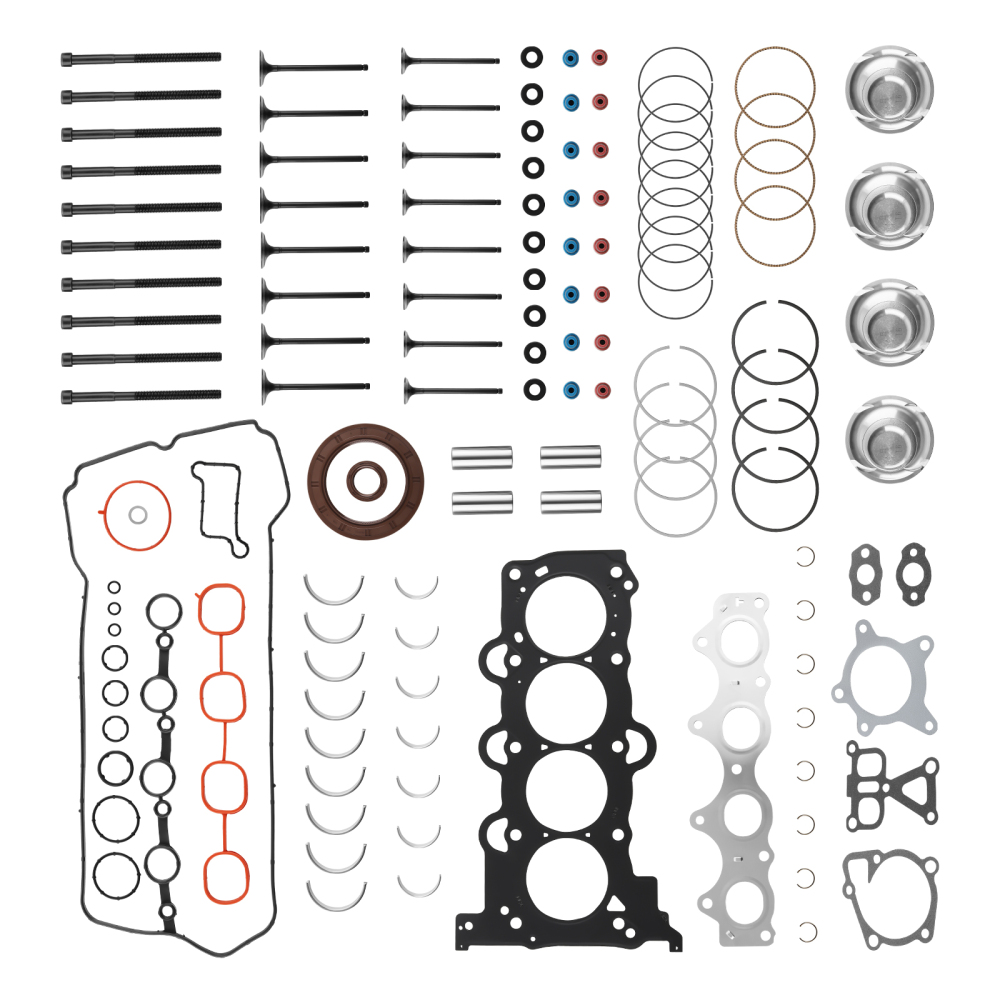 Engine Overhaul Rebuild Kit GasketsPistons Rings compatible for Hyundai Kia G4FD 1.6L
