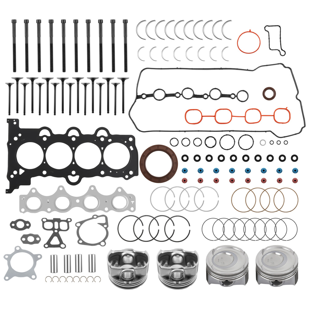 Engine Overhaul Rebuild Kit GasketsPistons Rings compatible for Hyundai Kia G4FD 1.6L
