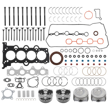 Engine Overhaul Rebuild Kit GasketsPistons Rings compatible for Hyundai Kia G4FD 1.6L