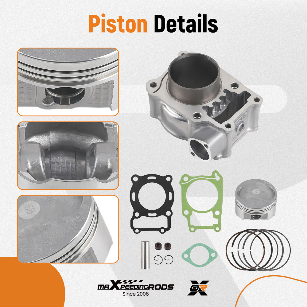 Kit Cilindro Pistone 58mm 124cc compatibile per Honda CBR125R 2004-2017 FS125 Sonic 01-2008