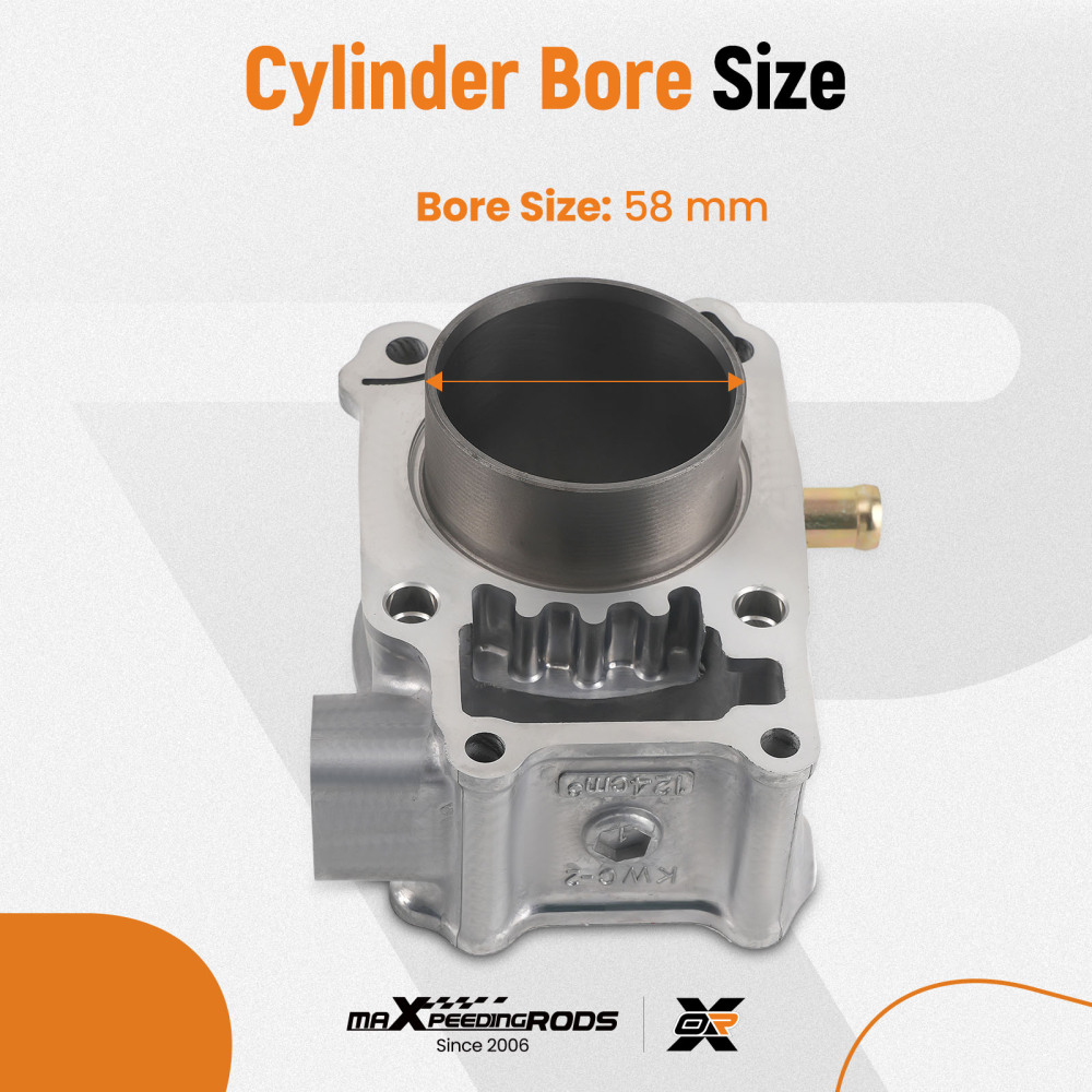 Kit Cilindro Pistone 58mm 124cc compatibile per Honda CBR125R 2004-2017 FS125 Sonic 01-2008