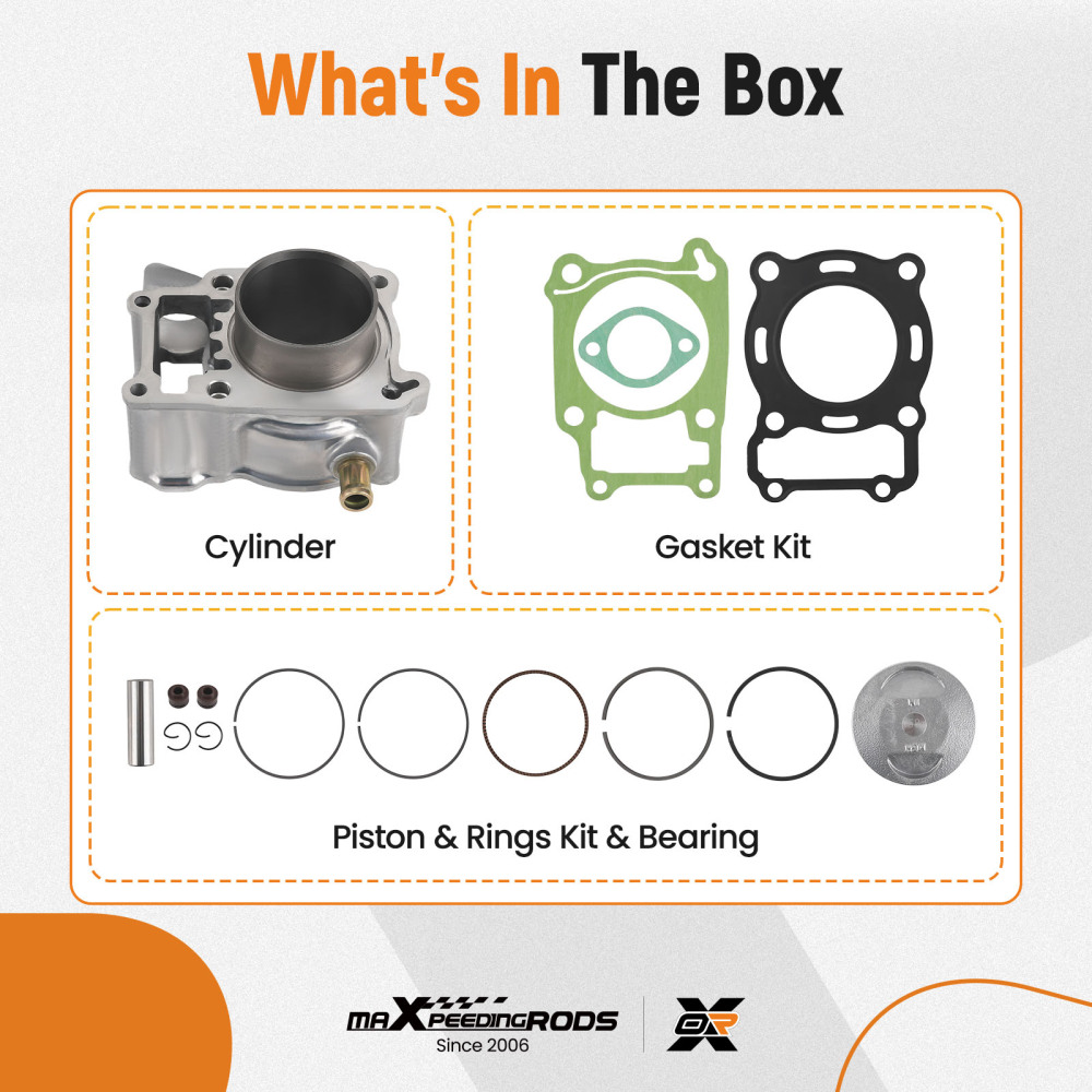 58MM Complete Cylinder Barrel Piston Kit compatible for Honda CBR 125 CBR125 R 2004-17