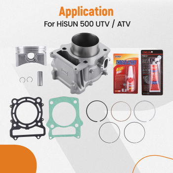Cylinder Piston Gasket Top End Rebuild Kit For HiSun UTV ATV 500 HS YS compatible for MASSIMO