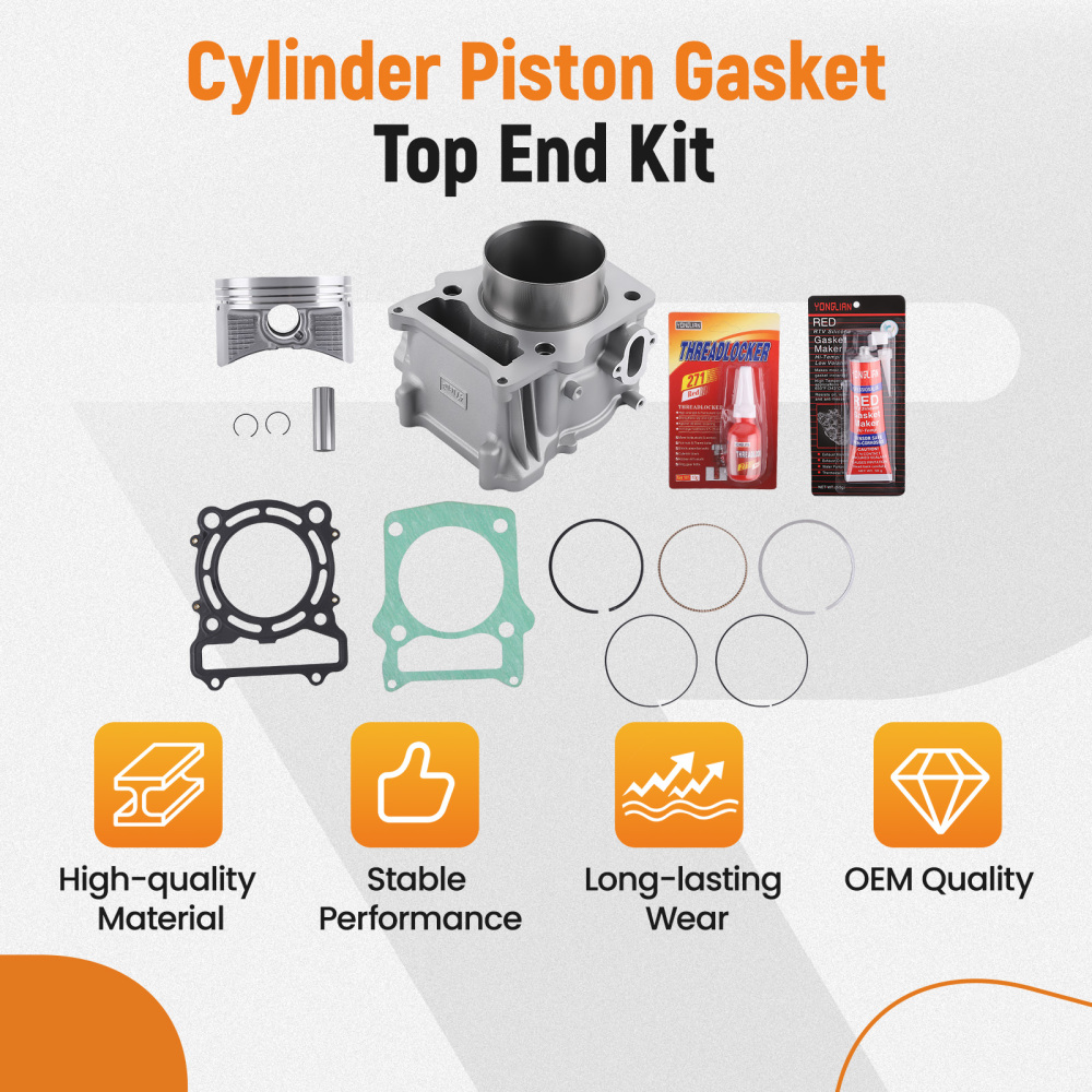 Cylinder Piston Gasket Top End Rebuild Kit For HiSun UTV ATV 500 HS YS compatible for MASSIMO