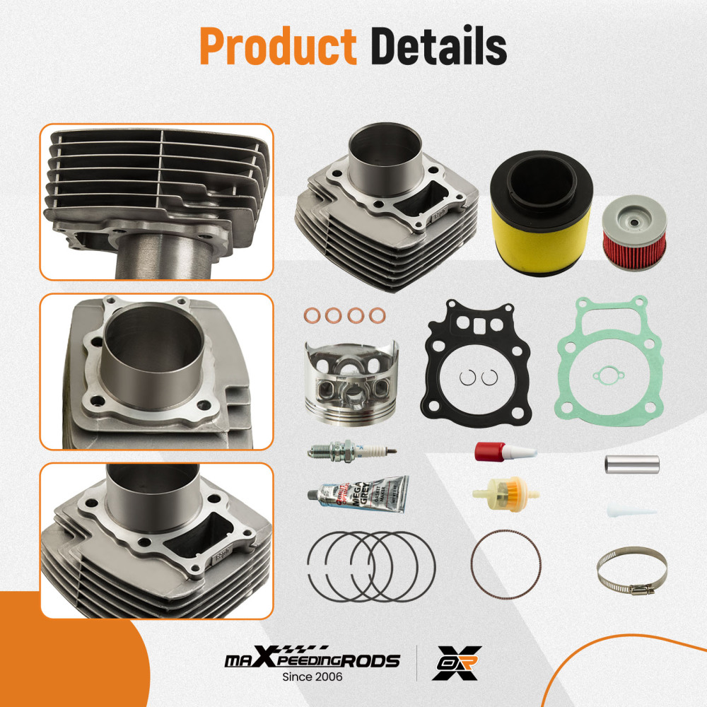 Compatible for Honda Rancher TRX350 00-06 Cylinder Piston Gasket Top End Rebuild Kit New